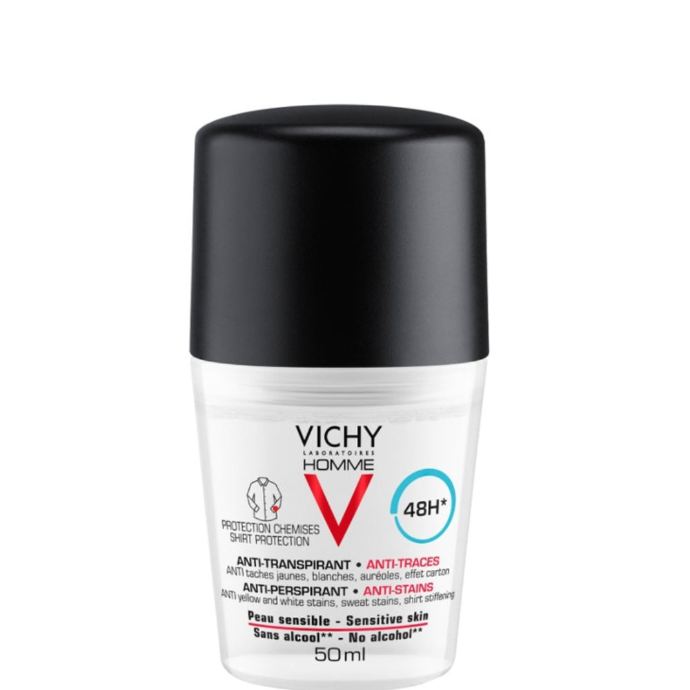 Vichy Roll-On Antiperspirant Anti-Stain Deodorant 50 Ml