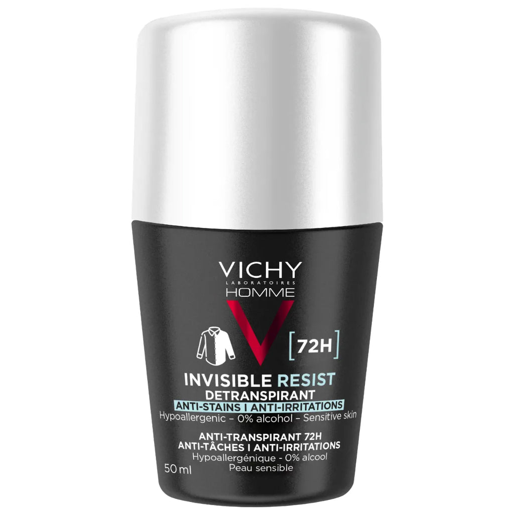 Vichy Invisible Resist 72 Hours Roll-On Deodorant Men's 50 Ml