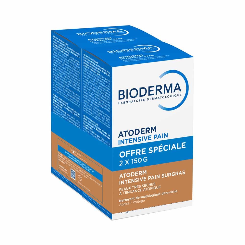 La marque BIODERMA Atoderm Intensive Superfatted Cleansing Bar Peaux Sèches 2x150g (5.29oz)