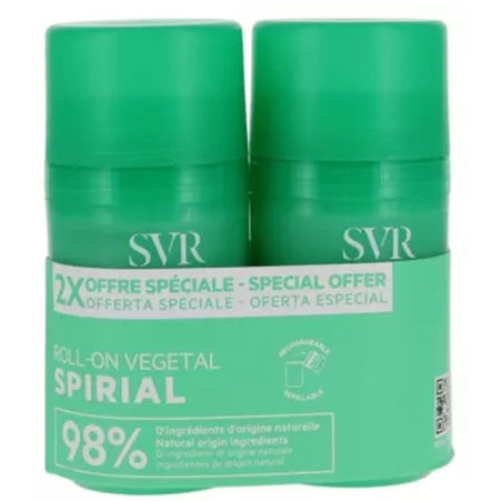 SVR Spirial Végétal Déodorant Anti-transpirant 48h - Lot De 2 X 50ml