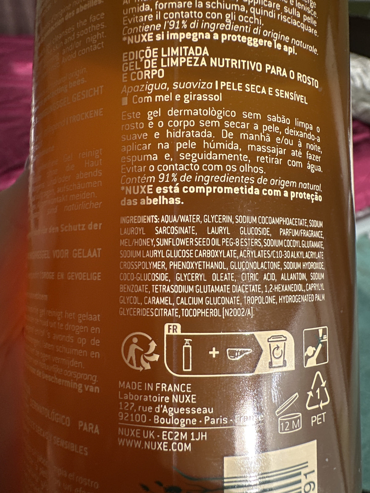 Nuxe Reve De Miel Gel Lavant Surgras Visage Et Corps 750 Ml (3)