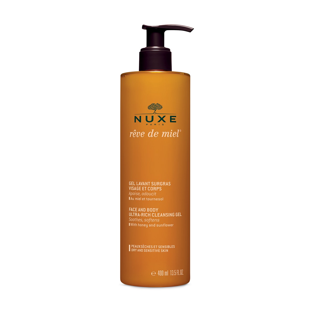 Nuxe Reve De Miel Ultra Rich, Cleansing Gel, For Face, 400 Ml