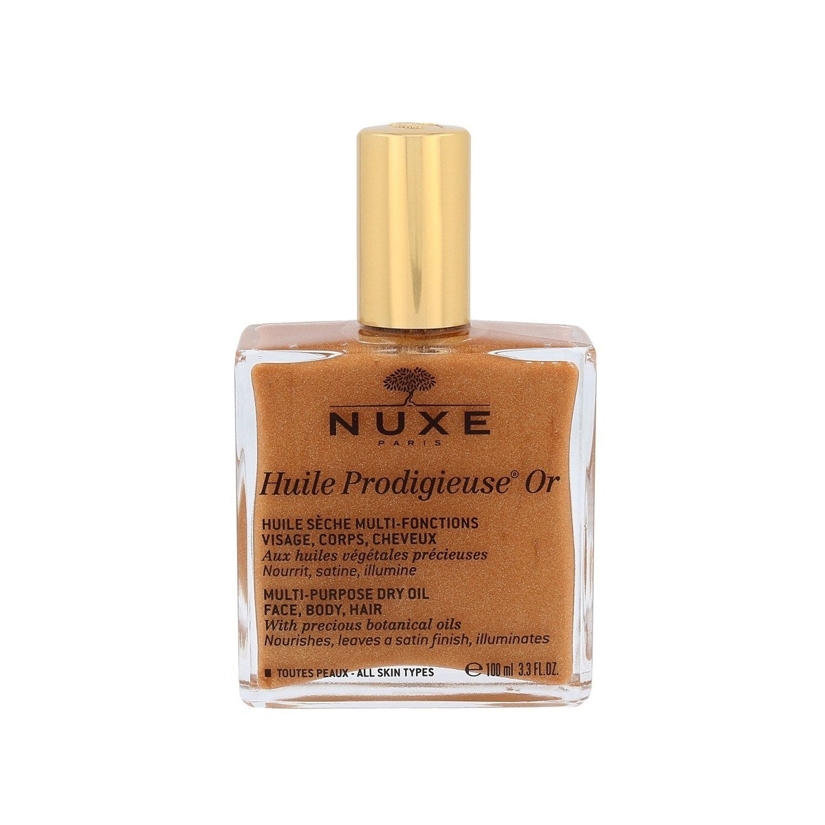 Nuxe Huile Prodigieuse Or Multipurpose Dry Oil With Shimmer For Face, Body And Hair 100 Ml
