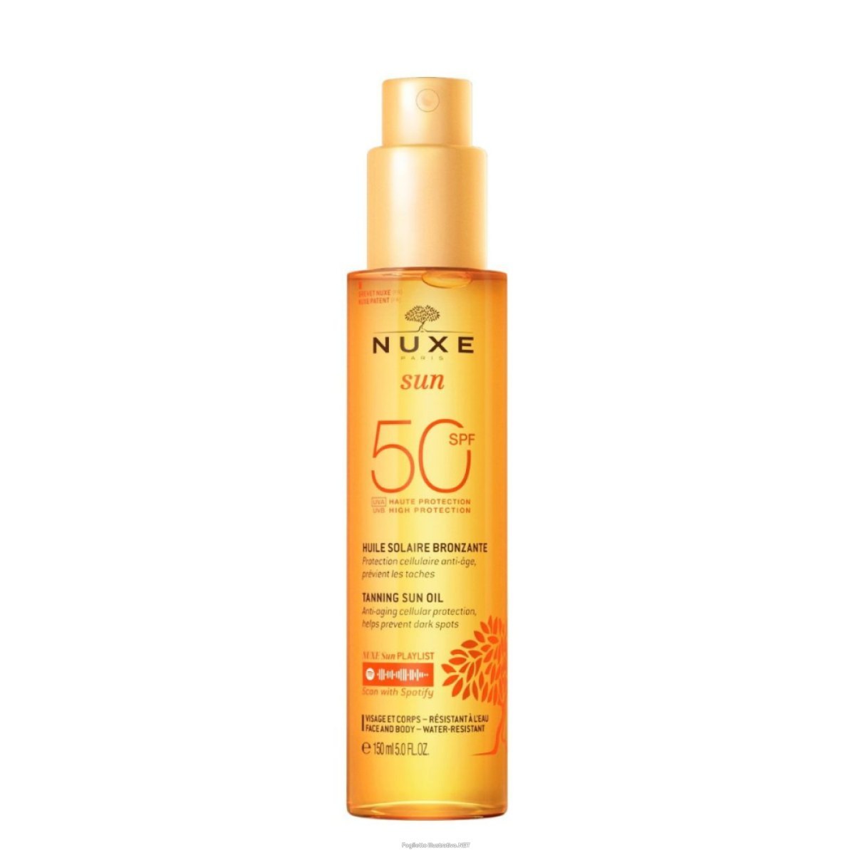 Nuxe Sun Tanning Oil High Protection SPF 50 For Face & Body 150ml