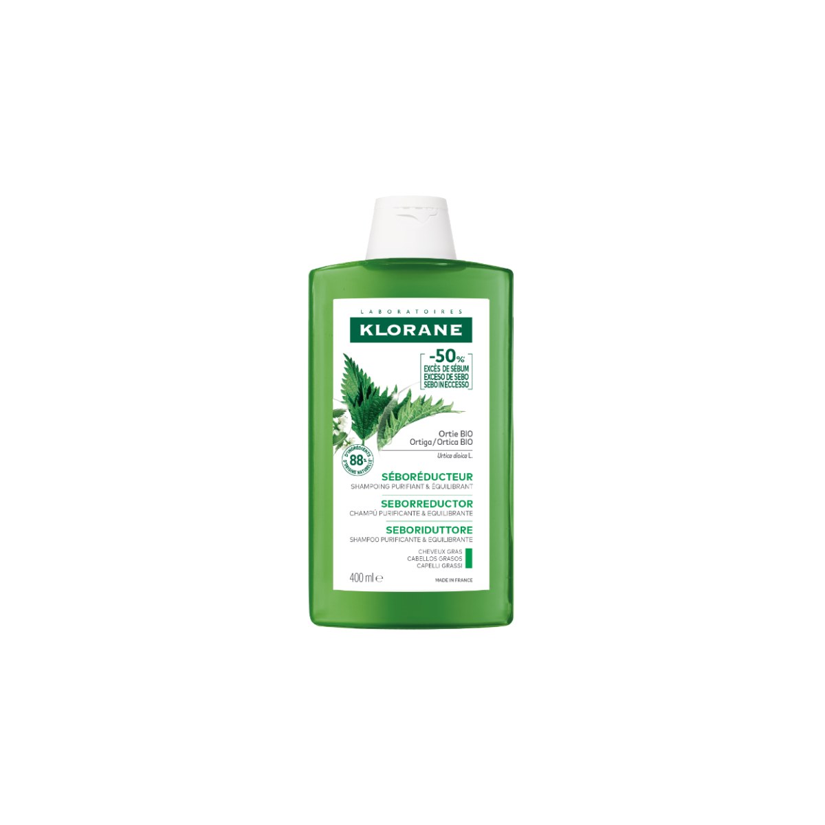 Klorane Nettle Purifying Shampoo For Oily Hair 400 Ml