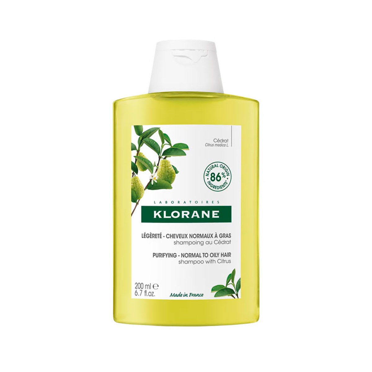 Klorane Citron Shampoo For Oily Hair 200 Ml