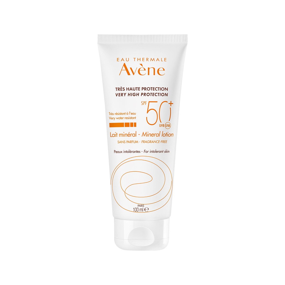 Avene Sunscreen Mineral Milk Intolerant Skin SPF 50+ 100 Ml