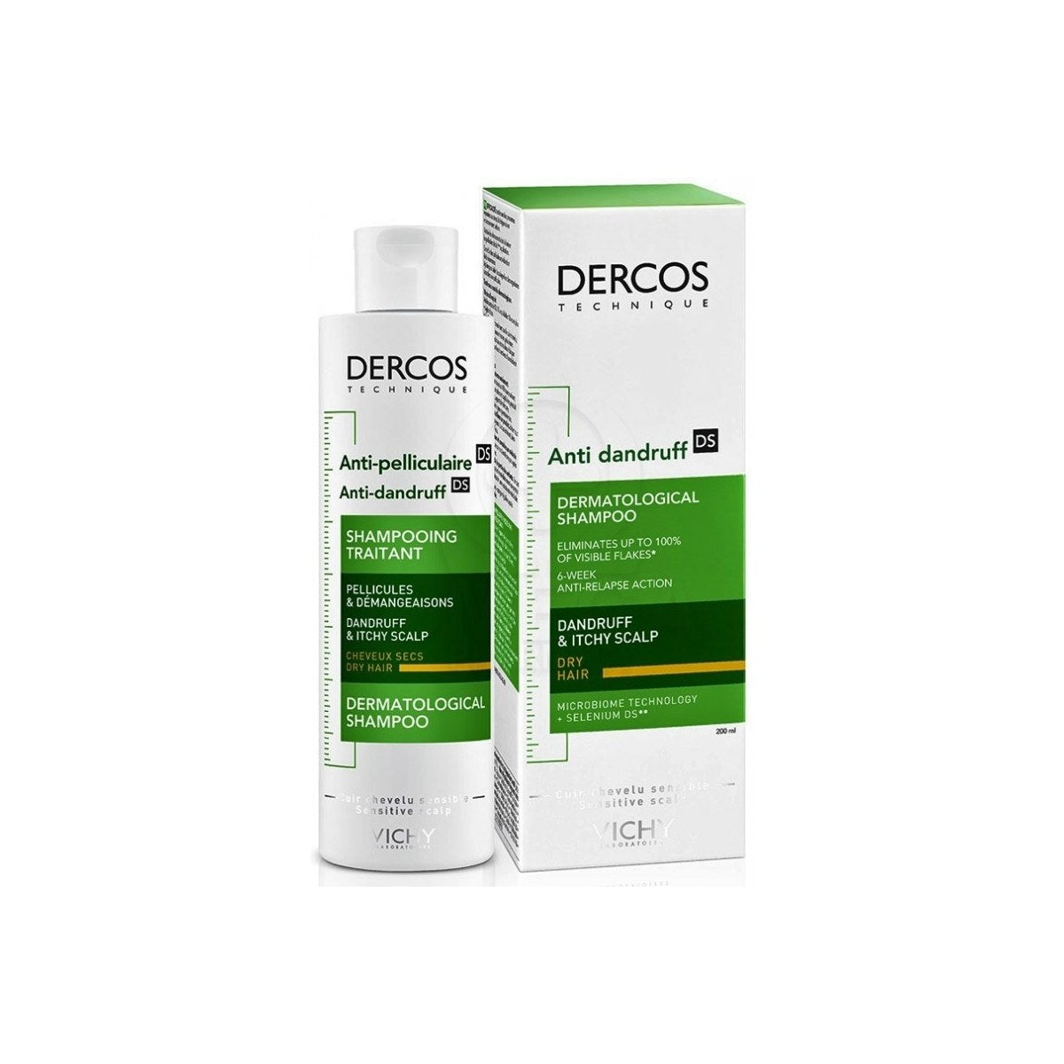 Vichy Dercos Anti Dandruff Shampoo For Dry Hair 200 Ml