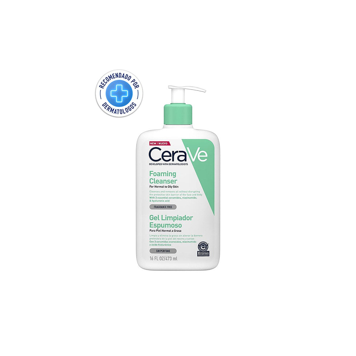 CeraVe Foaming Cleanser Face & Body Cleansing Gel For Normal - Oily Skin 1000ml