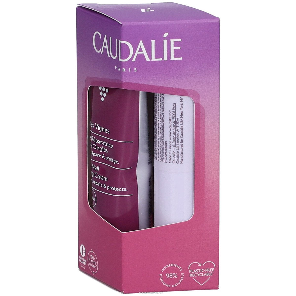 Caudalie Duo Hand And Nail Cream Thé Des Vignes 30ml + Lip Care 4.5g