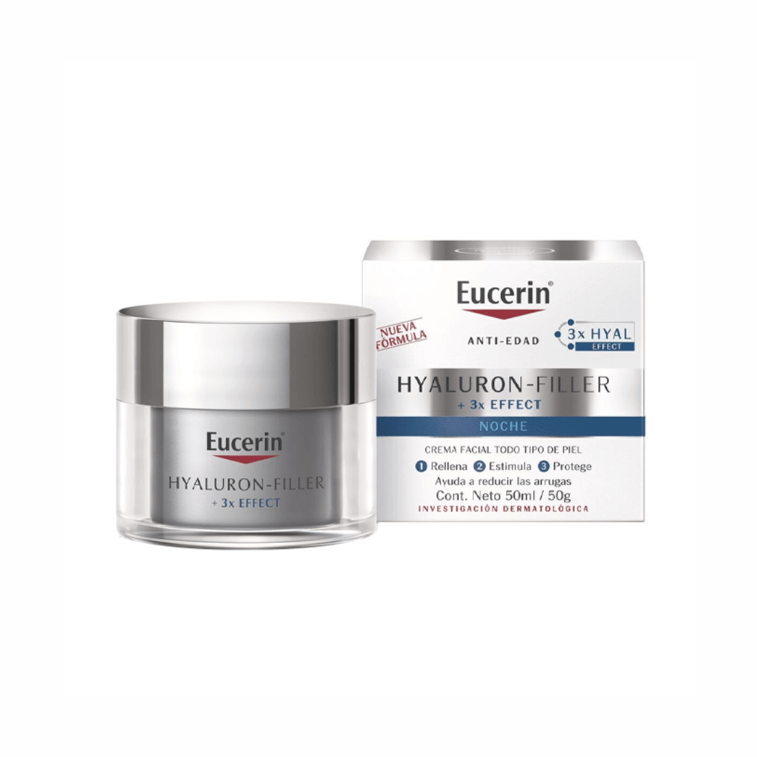 Eucerin Hyaluron Filler + 3x Effect Soin De Nuit 50 Ml