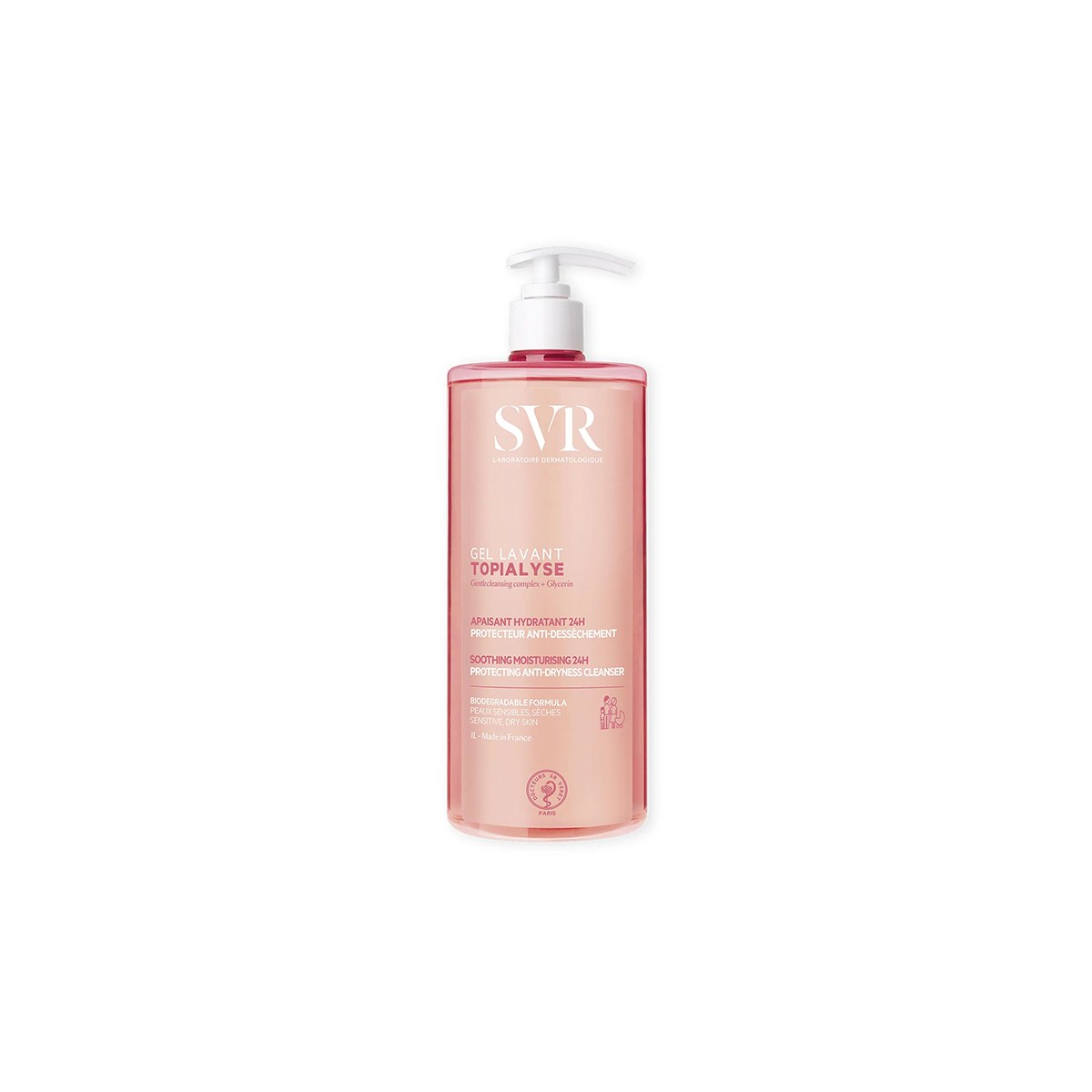SVR Topialyse Lavant Face & Body Cleansing Gel For Dry & Sensitive Skin 1000ml