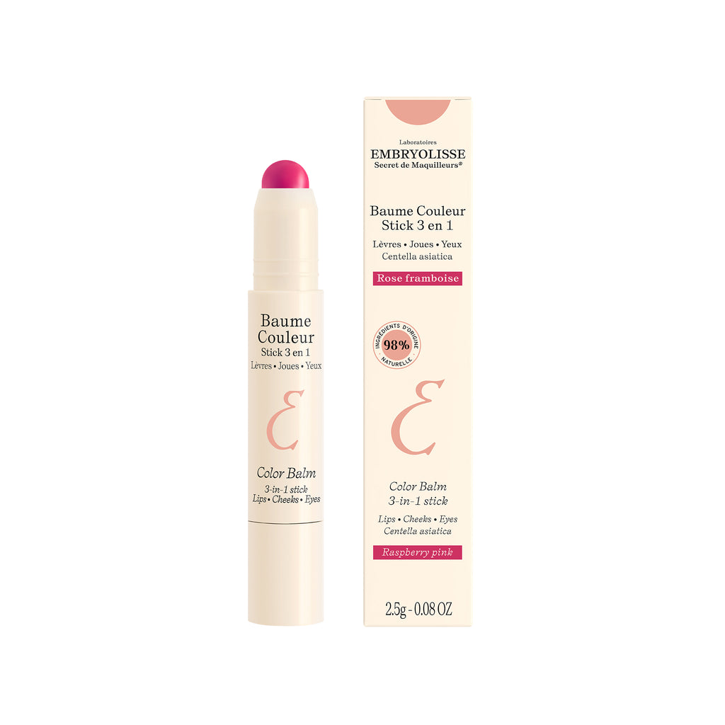 Embryolisse Baume Couleur Stick 3 En 1 Rose Framboise 2,5g