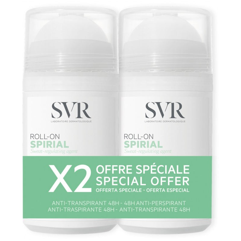 SVR Spirial Déodorant Roll-on, Lot 2x50ml