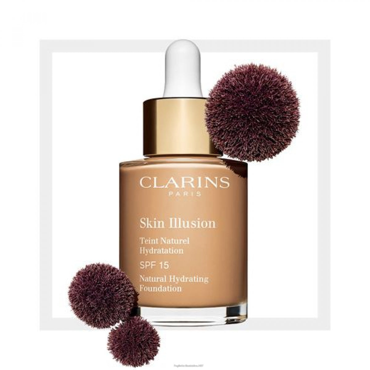 Clarins Skin Illusion Natural Hydrating Foundation 110 Honey 30 Ml