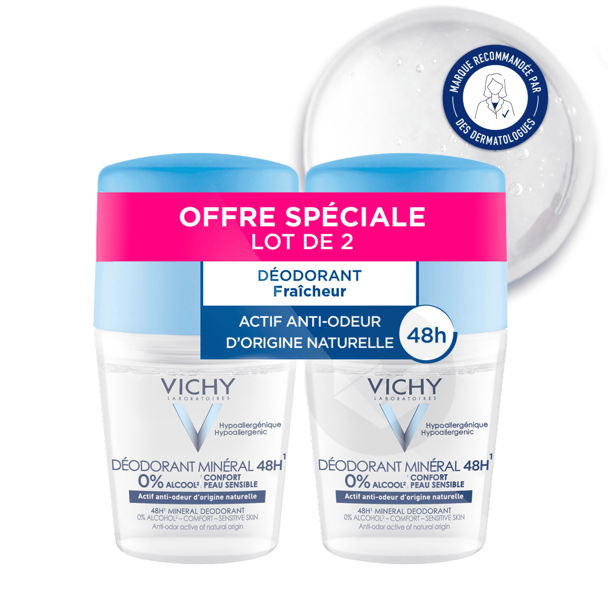 Vichy 48H Mineral Deodorant Roll-On 50ml