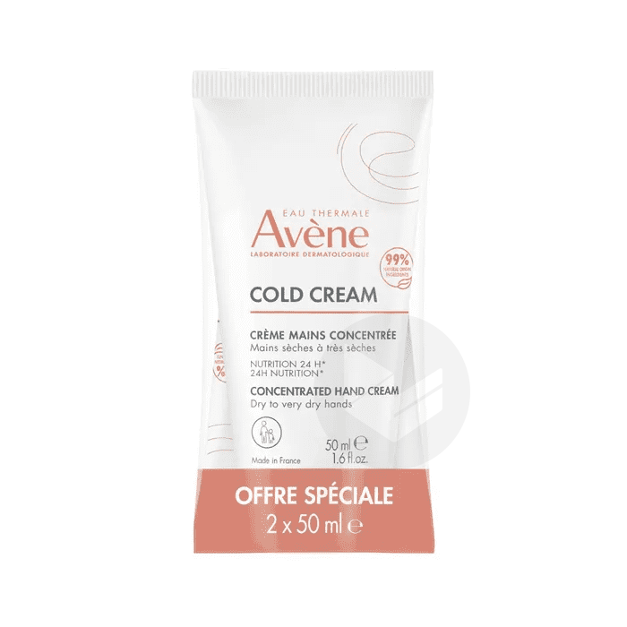 Avène Cold Cream Crème Mains Concentrée 2x50ml