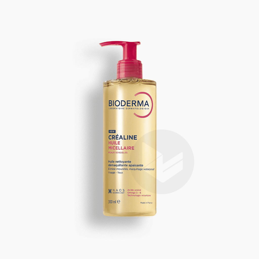 Bioderma Crealine Huile Micellaire Visage &amp; Yeux, 300ml