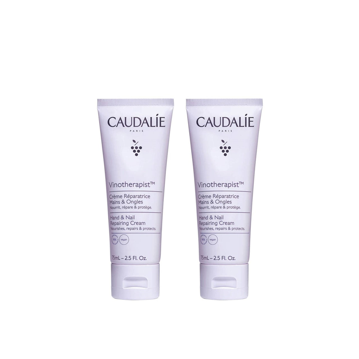 Caudalie Vinotherapist Hand &amp; Nail Repairing Cream 2 X 75ml