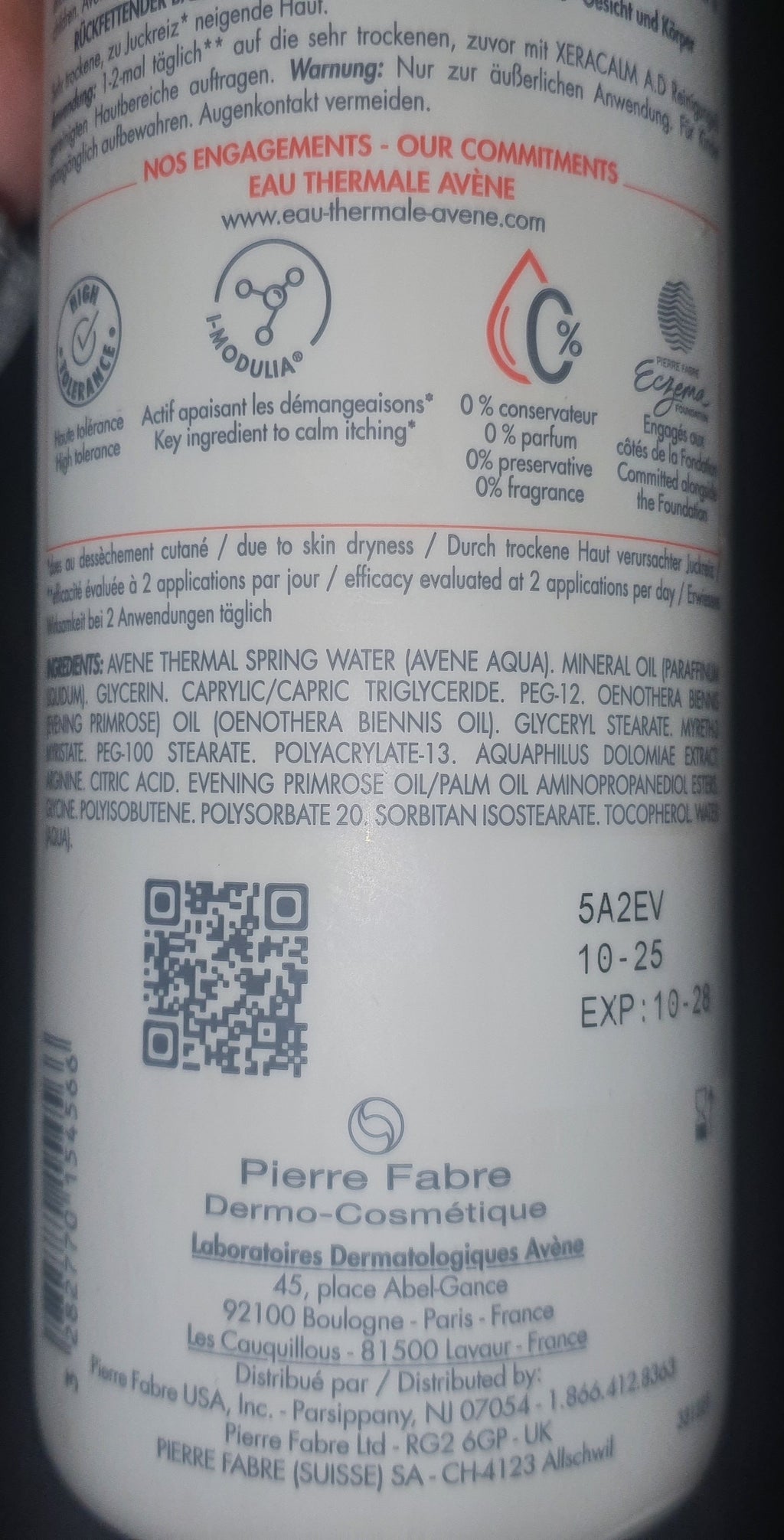 Avène Avene Xeracalm Ad Relipidising Balm 400 Ml (5)