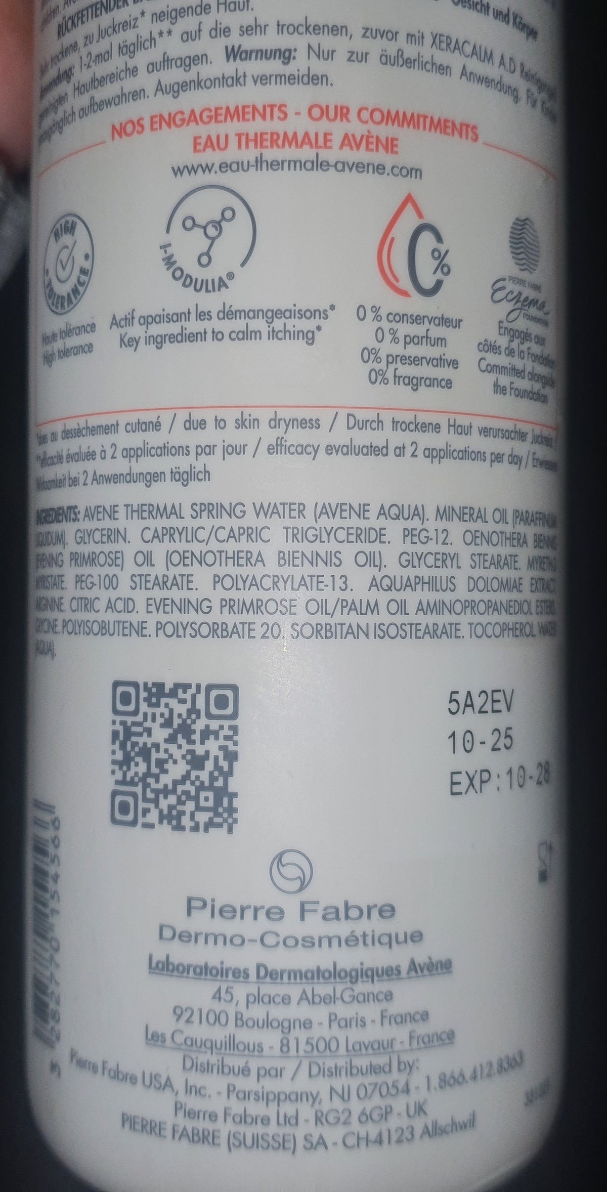 Avène Avene Xeracalm Ad Relipidising Balm 400 Ml (5)