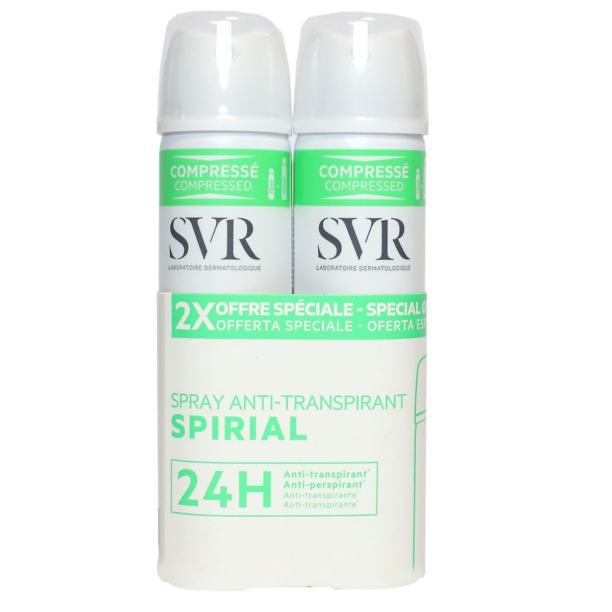 SVR Spirial Deodorant Anti-Perspirant Spray 2 X 75ml (2)