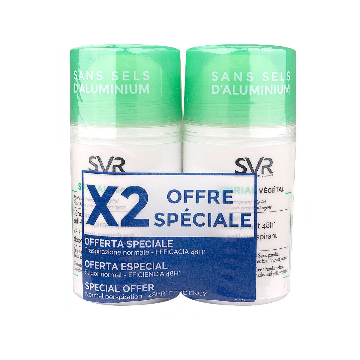 SVR Spirial Végétal Déodorant Anti-transpirant 48h - Lot De 2 X 50ml (2)
