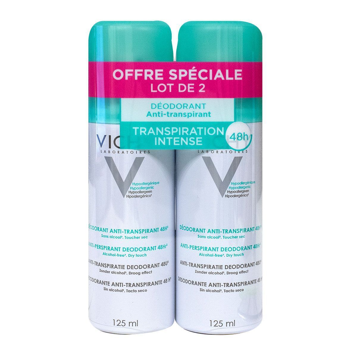 Laboratoires VICHY Déodorant Spray Anti-transpirant 48h - 2x125ml (2)