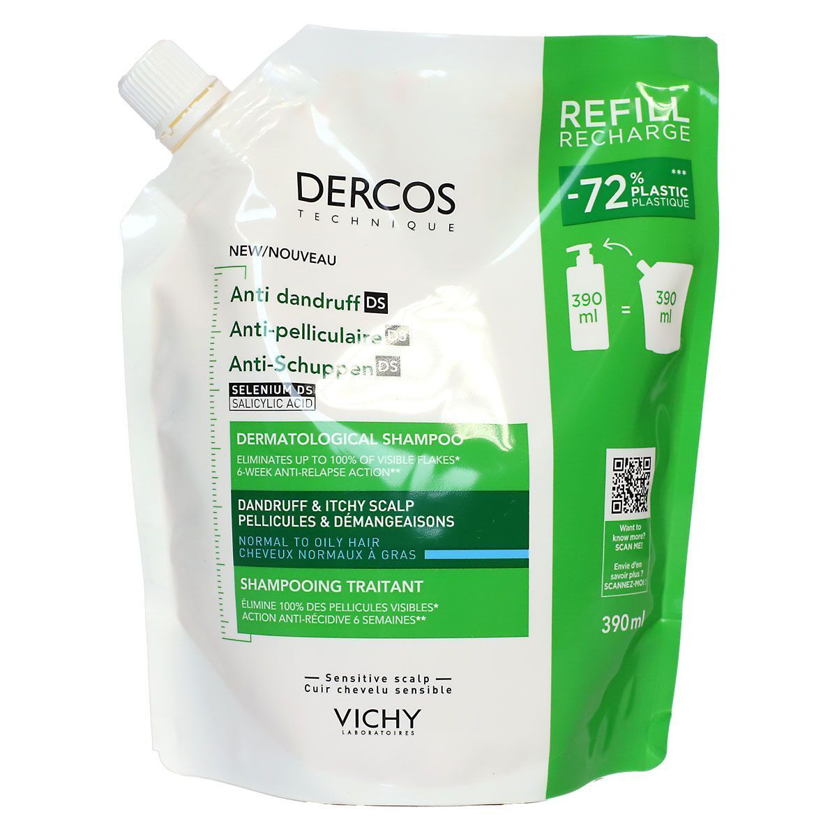 Vichy Dercos Anti Dandruff Purifying Scalp Shampoo For Normal To Oily Hair 200ml (3)