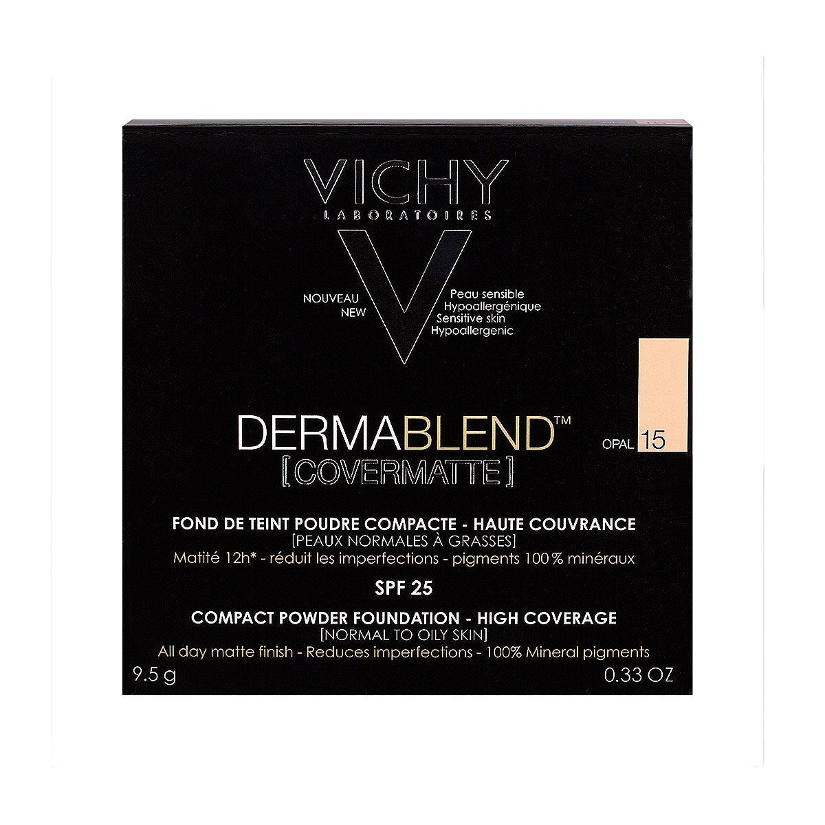 Vichy Dermablend Covermatte Compact Powder Foundation 9,5g - Colour: 45: Gold (2)